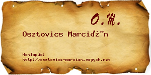 Osztovics Marcián névjegykártya